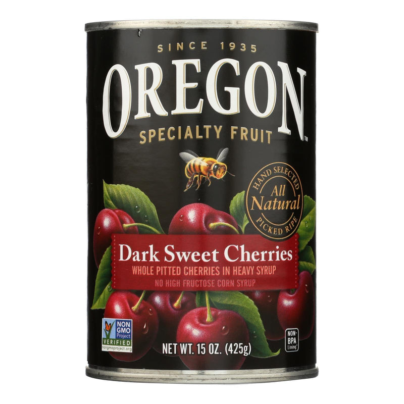 Oregon Fruit Whole Pitted Dark Sweet Cherries In Heavy Syrup - Case Of 8 - 15 Oz. - Orca Market