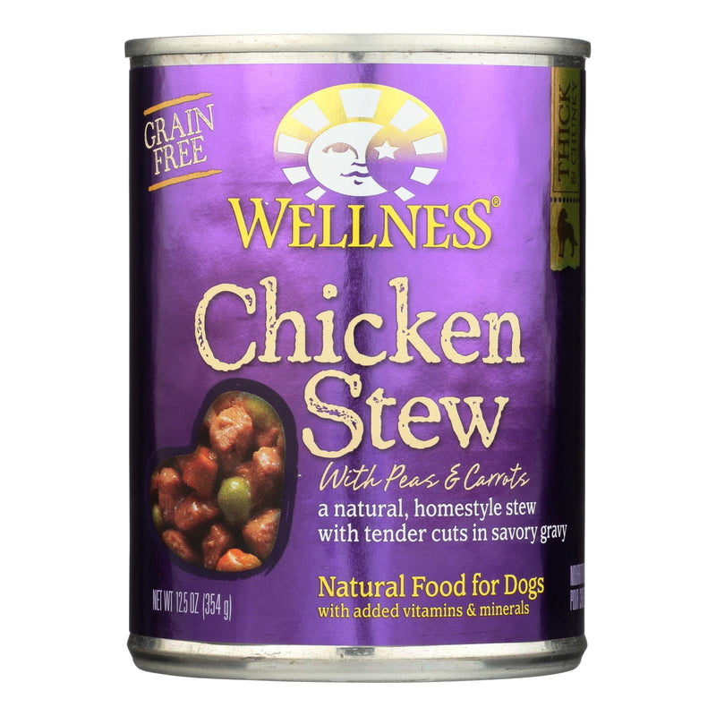 Wellness Pet Products Dog Food - Chicken With Peas And Carrots - Case Of 12 - 12.5 Oz. - Orca Market