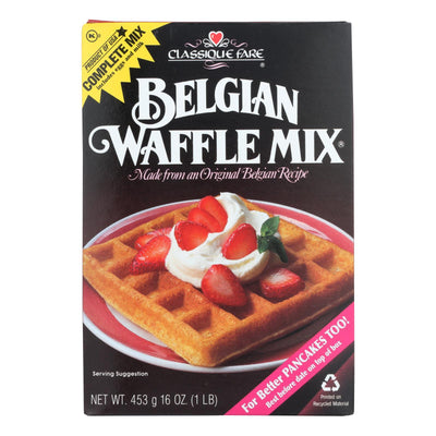 Classique Fare Belgian Waffle Mix - Case Of 6 - 16 Oz. - Orca Market