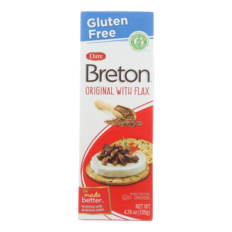 Breton/dare - Crackers - Original With Flax - Case Of 6 - 4.76 Oz. - Orca Market