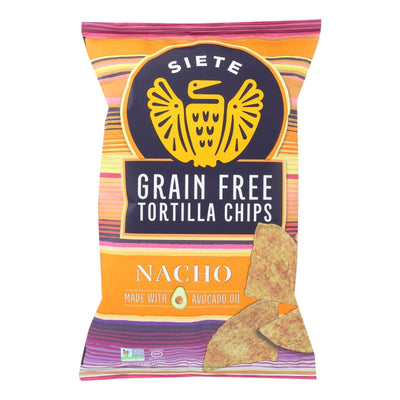 Siete Tortilla Chip - Nacho - Case Of 12 - 5 Oz - Orca Market