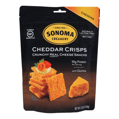 Sonoma Creamery Cheddar Crisps - Case Of 12 - 2.25 Oz - Orca Market