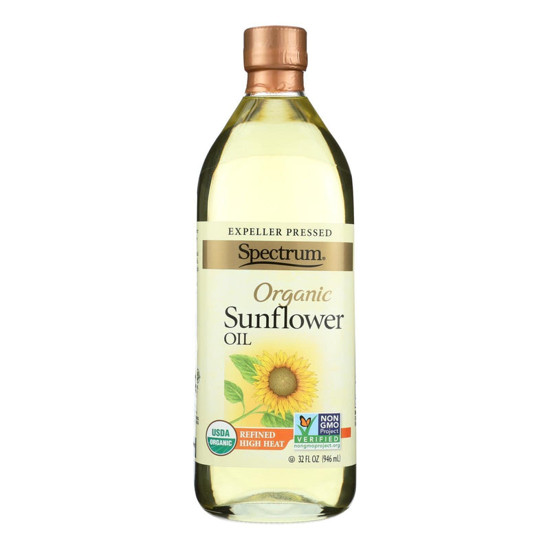 Spectrum Naturals High Heat Refined Organic Sunflower Oil - Case Of 12 - 32 Fl Oz. - Orca Market