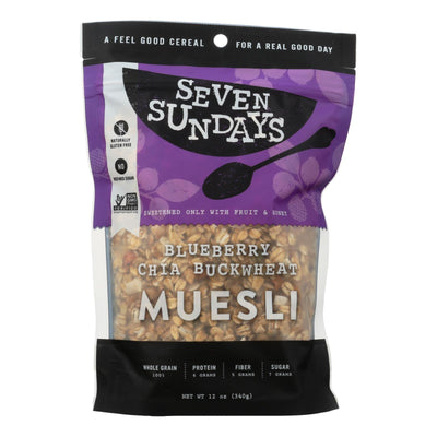 Seven Sundays Muesli - Blueberry Chia Buckwheat - Case Of 6 - 12 Oz. - Orca Market