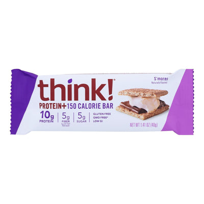 Think! Thin Protein And Fiber Bar - S'mores - Case Of 10 - 1.41 Oz - Orca Market