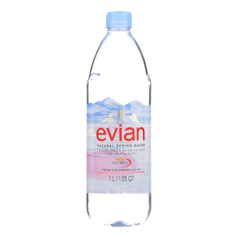 Evians Spring Water Bottled Water - Water - Case Of 12 - 33.8 Fl Oz. - Orca Market