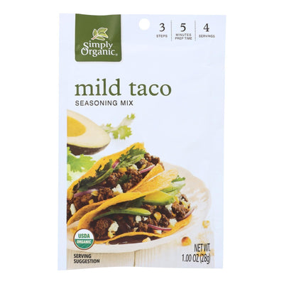 Simply Organic Mild Taco Seasoning Mix - Case Of 12 - 1 Oz. - Orca Market