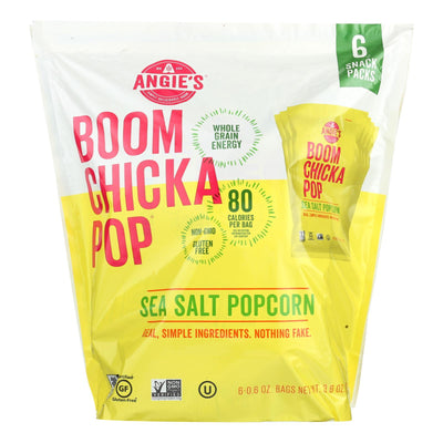 Angie's Kettle Corn Popcorn - Boomchickapop - Sea Salt - Case Of 4 - 6/.6 Oz - Orca Market