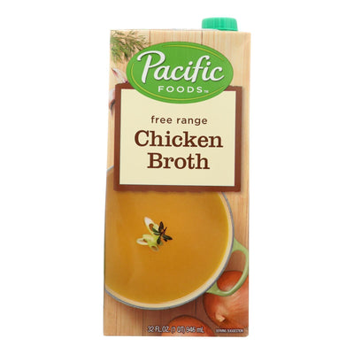 Pacific Natural Foods Chicken Broth - Free Range - Case Of 12 - 32 Fl Oz. - Orca Market