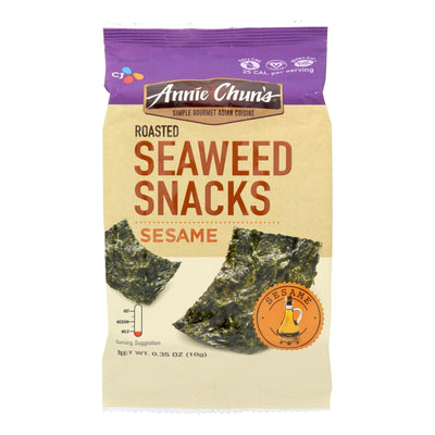 Annie Chun's Seaweed Snacks Roasted Sesame - Case Of 12 - 0.35 Oz. - Orca Market