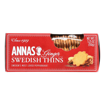 Annas Ginger Thins - Original - Case Of 12 - 5.25 Oz. - Orca Market