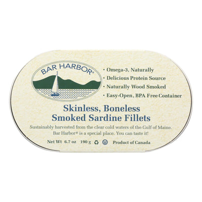 Bar Harbor - Smoked Sardine Fillets - Case Of 12 - 6.7 Oz. - Orca Market