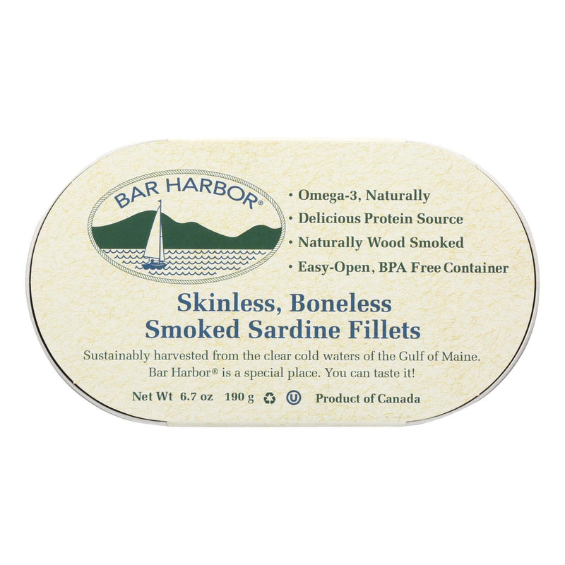 Bar Harbor - Smoked Sardine Fillets - Case Of 12 - 6.7 Oz. - Orca Market