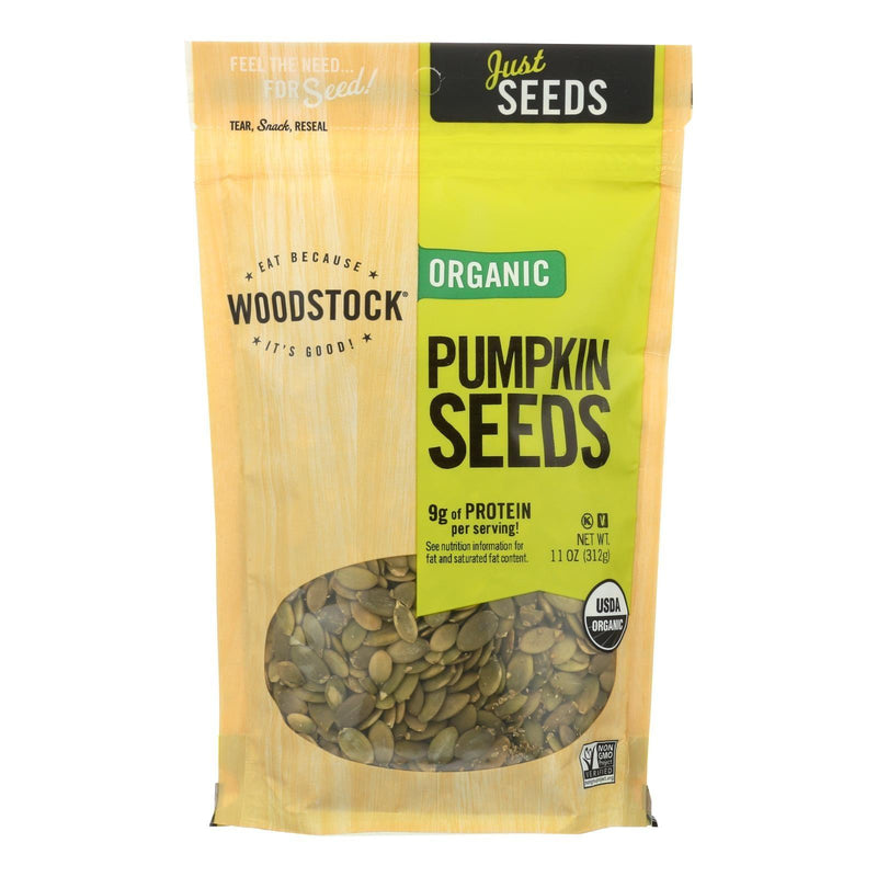 Woodstock Organic Shelled And Unsalted Pumpkin Seeds - Case Of 8 - 11 Oz - Orca Market