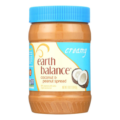 Earth Balance Creamy Coconut And Peanut Spread - Case Of 12 - 16 Oz. - Orca Market