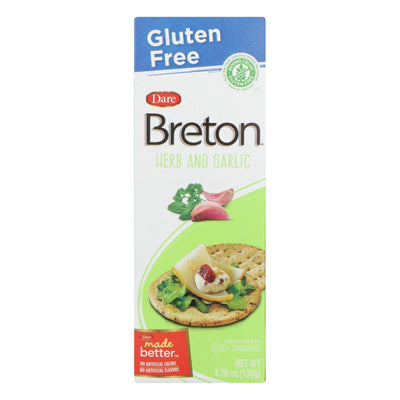 Breton/dare - Crackers - Herb And Garlic - Case Of 6 - 4.76 Oz. - Orca Market