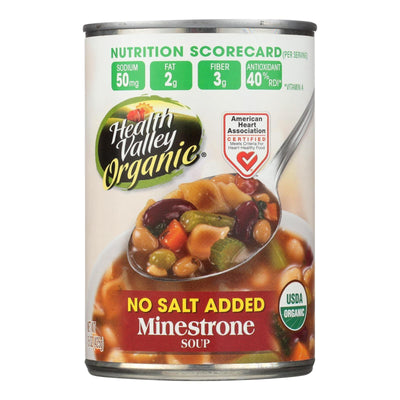 Health Valley Organic Soup - Minestrone No Salt Added - Case Of 12 - 15 Oz. - Orca Market