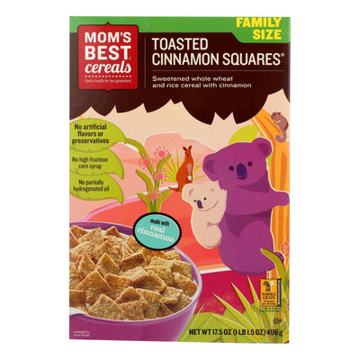 Mom's Best Naturals Toasted Cinnamon Squares - Case Of 14 - 17.5 Oz. - Orca Market