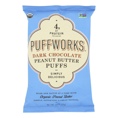 Puffworks - Puffs Dark Chocolate Peanut Butter Gluten Free - Case Of 8-3.5 Oz - Orca Market