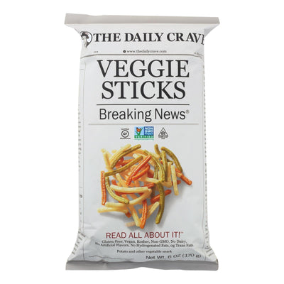 The Daily Crave Veggie Sticks - Potato And Other Vegetable Snack - Case Of 8 - 6 Oz - Orca Market