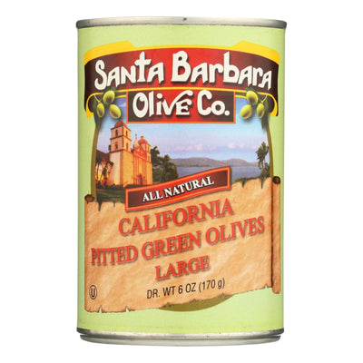 Santa Barbara California Green Olives - Pitted - Case Of 12 - 5.75 Oz. - Orca Market