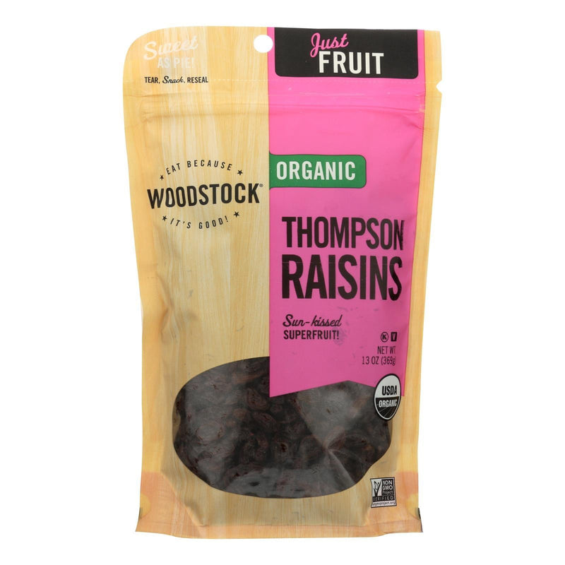 Woodstock Organic Unsweetened Raisins - Case Of 8 - 13 Oz - Orca Market