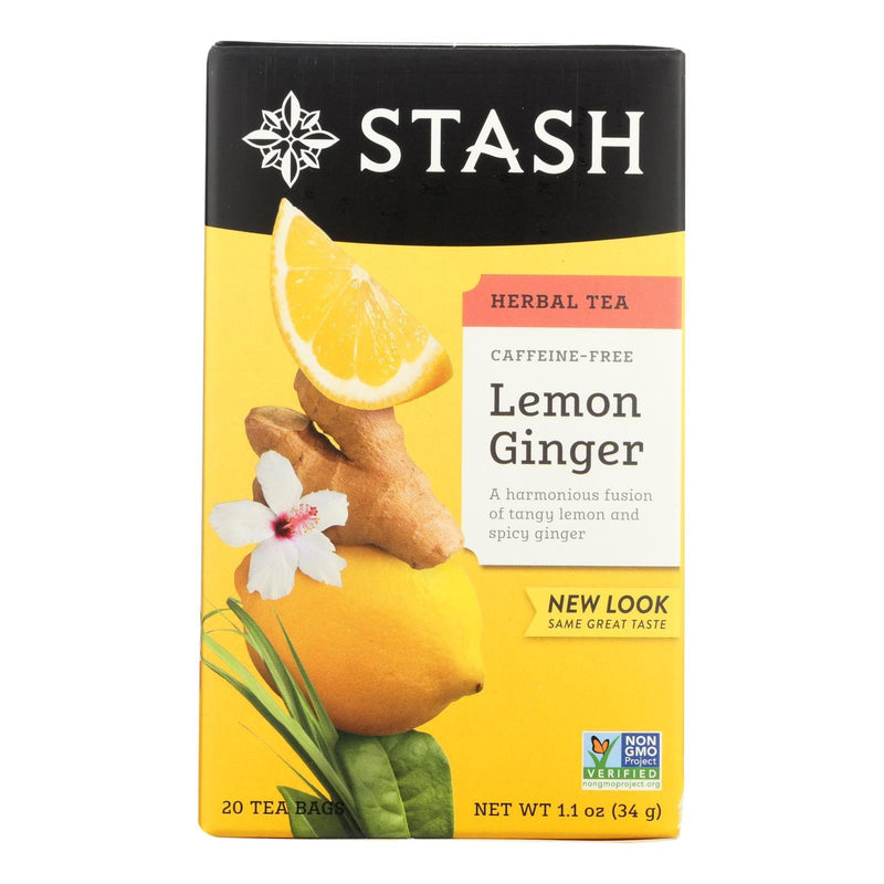 Stash Tea - Herbal - Lemon Ginger - 20 Bags - Case Of 6 - Orca Market