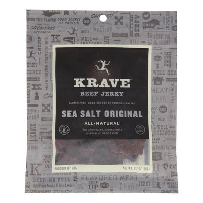 Krave Beef Jerky - Sea Salt Original - Case Of 8 - 2.7 Oz - Orca Market