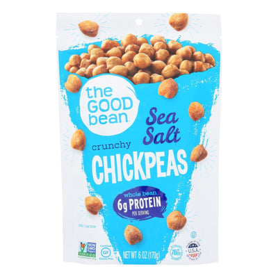 The Good Bean Crispy Crunchy Chickpea Snacks - Sea Salt - Case Of 6 - 6 Oz. - Orca Market