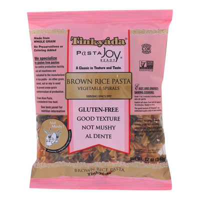 Tinkyada Brown Rice Pasta - Vegetable Spiral - Case Of 12 - 12 Oz - Orca Market