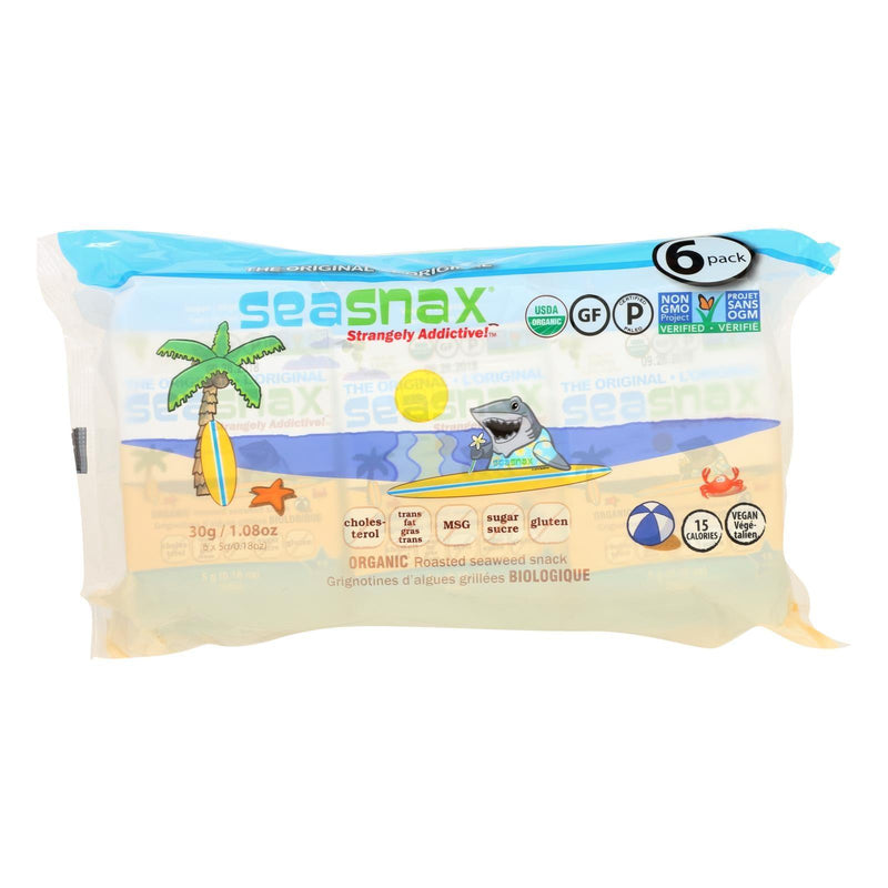 Seasnax Organic Seaweed Snack - Original - Case Of 12 - 1.08 Oz - Orca Market