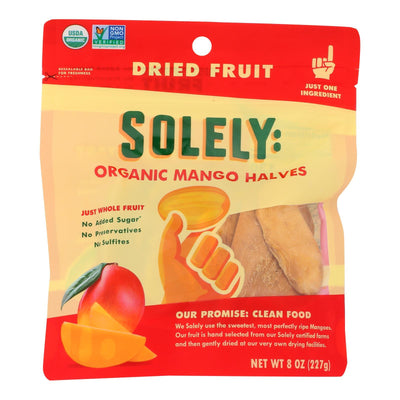 Solely - Dried Fruit Organic Mango Halves - Case Of 6-8 Oz - Orca Market