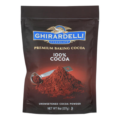 Ghirardelli Baking Cocoa - Premium - 100 Percent Unsweetened - 8 Oz - Case Of 6 - Orca Market