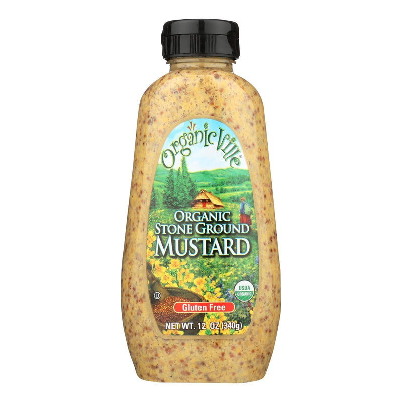 Organic Ville Organic Mustard - Stone Ground - Case Of 12 - 12 Oz. - Orca Market