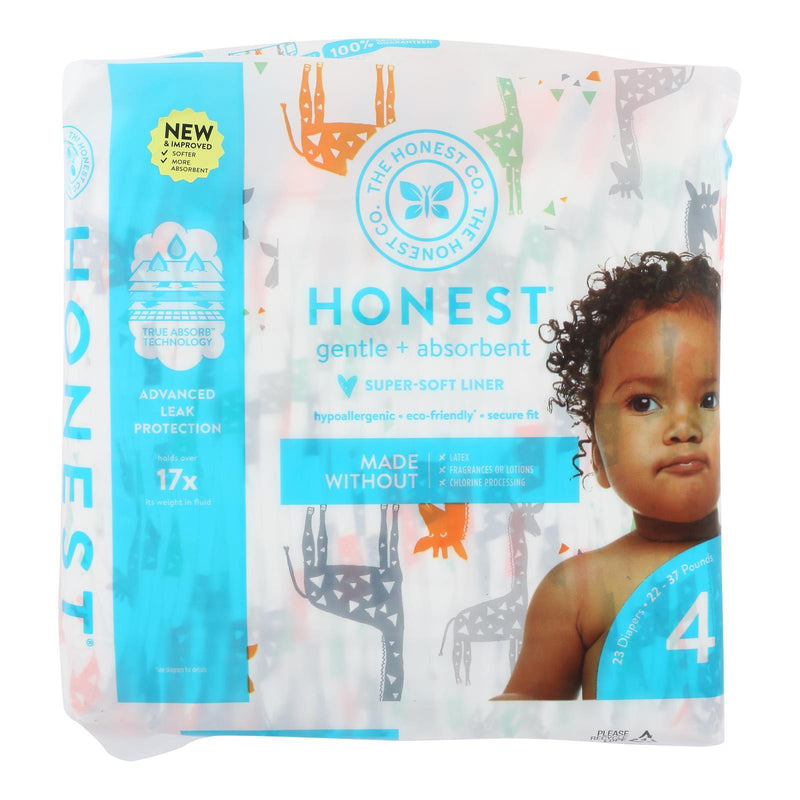 The Honest Company - Dpr Mlt Color Giraffe Sz4 - 1 Each - 23 Ct - Orca Market