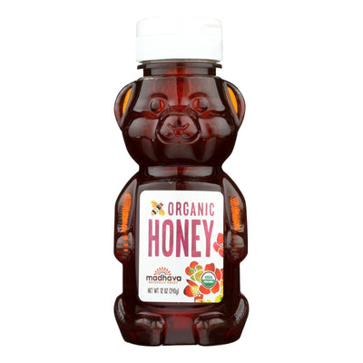 Madhava Honey Organic Honey Bear - Case Of 6 - 12 Oz. - Orca Market