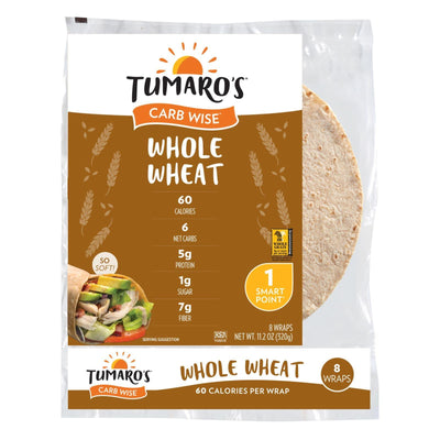 Tumaro's 8-inch Whole Wheat Carb Wise Wraps - Case Of 6 - 8 Ct - Orca Market