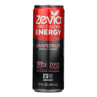 Zevia Zero Calorie Energy Drink - Grapefruit - Case Of 12 - 12 Fl Oz - Orca Market