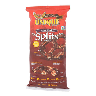 Unique Pretzels - Splits - Extra Dark - Case Of 12 - 11 Oz. - Orca Market