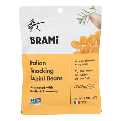 Brami Lupini Snack - Garlic And Herb - Case Of 8 - 5.3 Oz. - Orca Market