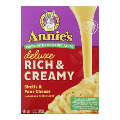 Annie's Homegrown - Mac & cheese Delux 4 Cheese Shell - Case Of 12 - 11.3 Oz - Orca Market