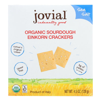 Jovial - Sourdough Einkorn Crackers - Sea Salt - Case Of 10 - 4.5 Oz. - Orca Market