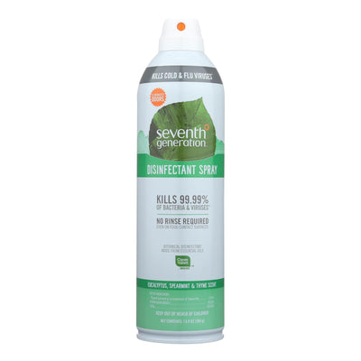 Seventh Generation Spray Disinfectant - Eucalyptus Spearmint Thyme - Case Of 8 - 13.9 Oz - Orca Market