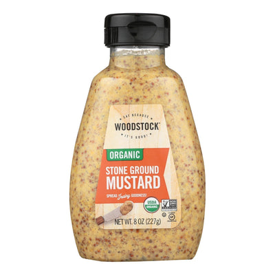 Woodstock Organic Stone Ground Mustard - Case Of 12 - 8 Oz - Orca Market