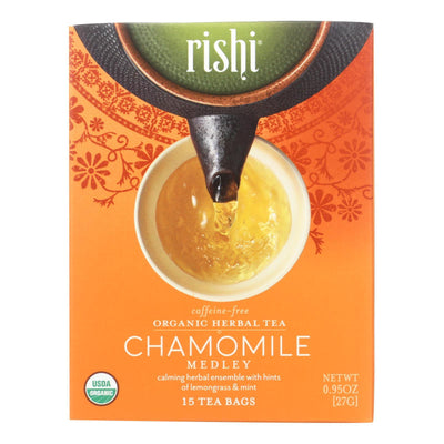 Rishi Herbal Blend - Chamomile Medley - Case Of 6 - 15 Bags - Orca Market