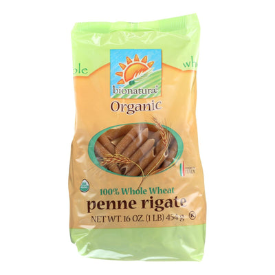 Bionaturae Pasta - Organic - 100 Percent Whole Wheat - Penne Rigate - 16 Oz - Case Of 12 - Orca Market