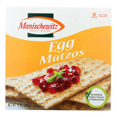 Manischewitz - Egg Matzo - Case Of 12 - 12 Oz. - Orca Market