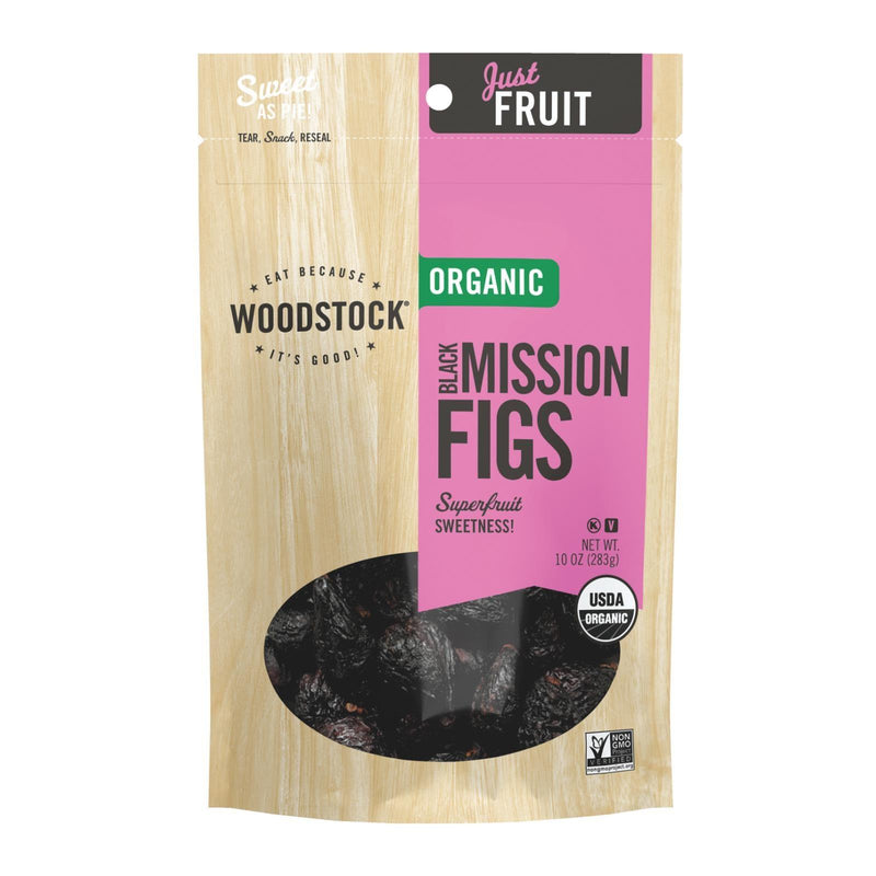 Woodstock Organic Unsweetened Black Mission Figs - Case Of 8 - 10 Oz - Orca Market