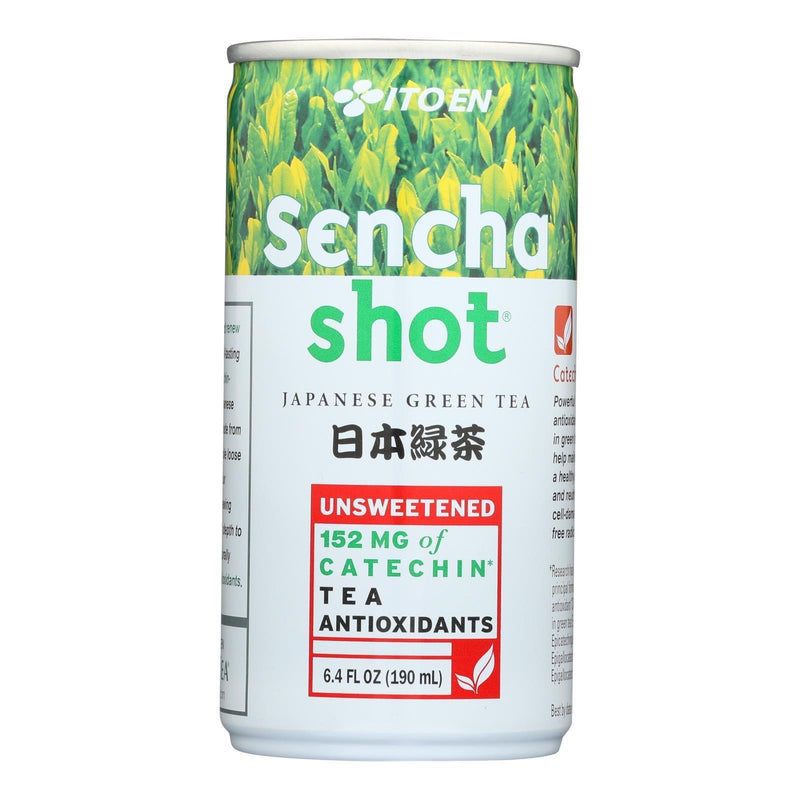 Ito En Unsweetened Japanese Green Tea Sencha Shot- Case Of 30 - 6.4 Oz - Orca Market