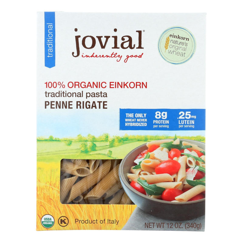 Jovial - Einkorn Penne Rigate - Whole Grain - Case Of 12 - 12 Oz. - Orca Market